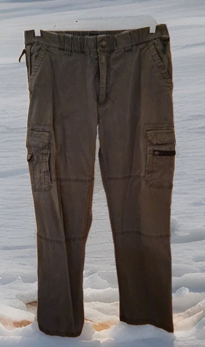 BC Clothing Mens Pants Medx30" Military Green Cargo Hiking Utility